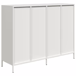 vidaXL Sideboard Black 135x39x103.5 cm Cold-rolled Steel storage cabinet - white - Additional view 6