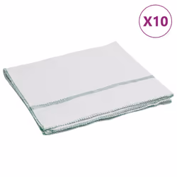 vidaXL Cleaning Cloths Sweeping Cleaning Cloth 10 pcs White with Green Stripes
