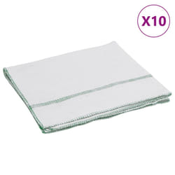 vidaXL Cleaning Cloths Sweeping Cleaning Cloth 10 pcs White with Green Stripes