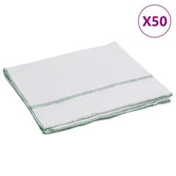 vidaXL Cleaning Cloths Sweeping Cleaning Cloth 50 pcs White with Green Stripes