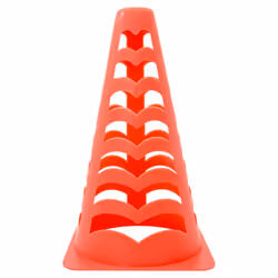 vidaXL Football Cones Soccer Training Cone Marker Cones 6 pcs Stackable Orange
