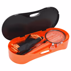 vidaXL Badminton Set with 2 Rackets, Net and Storage Case Badminton Racket