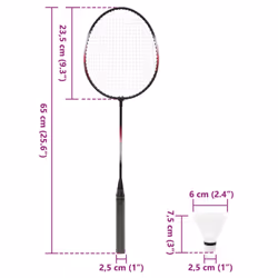 vidaXL Badminton Set with 2 Rackets, Net and Storage Case Badminton Racket - Additional view 8