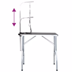 vidaXL Bath Grooming Table for Dogs Cats Pets Adjustable 1 Loop Beauty Table - Additional view 4