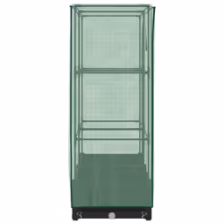 vidaXL Raised Bed with Greenhouse Cover Plant Box Garden Planter Rattan Look - black, 80 x 40 x 123 cm - Additional view 4