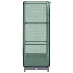 vidaXL Raised Bed with Greenhouse Cover Plant Box Garden Planter Rattan Look - light grey, 40 x 40 x 123 cm - Additional view 4