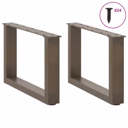 cm) vidaXL Coffee Table Legs Desk Legs Furniture Legs Bar Stand DIY U-Shaped Steel - natural, 50 x (30-31