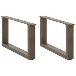 cm) vidaXL Coffee Table Legs Desk Legs Furniture Legs Bar Stand DIY U-Shaped Steel - natural, 60 x (30-31