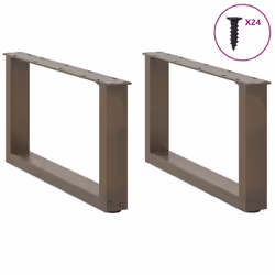 cm) vidaXL Coffee Table Legs Desk Legs Furniture Legs Bar Stand DIY U-Shaped Steel - natural, 60 x (30-31