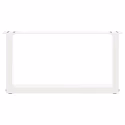 cm) vidaXL Coffee Table Legs Desk Legs Furniture Legs Bar Stand DIY U-Shaped Steel - white, 70 x (30-31 - Additional view 4