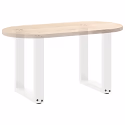 cm) vidaXL Coffee Table Legs Desk Legs Furniture Legs Bar Stand DIY U-Shaped Steel - white, 38 x (42-43 - Additional view 7