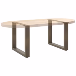cm) vidaXL Coffee Table Legs Desk Legs Furniture Legs Bar Stand DIY U-Shaped Steel - natural, 50 x (42-43 - Additional view 7