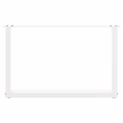 cm) vidaXL Coffee Table Legs Desk Legs Furniture Legs Bar Stand DIY U-Shaped Steel - white, 60 x (42-43 - Additional view 4