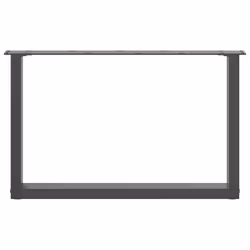cm) vidaXL Coffee Table Legs Desk Legs Furniture Legs Bar Stand DIY U-Shaped Steel - anthracite, 60 x (42-43 - Additional view 4