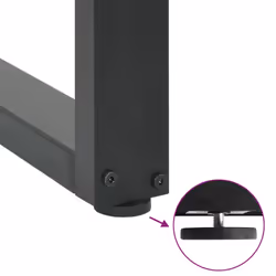 cm) vidaXL Coffee Table Legs Desk Legs Furniture Legs Bar Stand DIY U-Shaped Steel - anthracite, 60 x (42-43 - Additional view 8