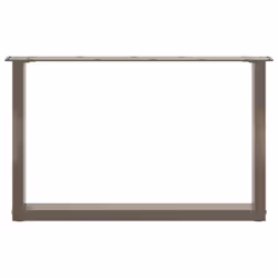 cm) vidaXL Coffee Table Legs Desk Legs Furniture Legs Bar Stand DIY U-Shaped Steel - natural, 60 x (42-43 - Additional view 4