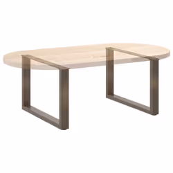 cm) vidaXL Coffee Table Legs Desk Legs Furniture Legs Bar Stand DIY U-Shaped Steel - natural, 60 x (42-43 - Additional view 7