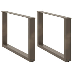 cm) vidaXL Coffee Table Legs Desk Legs Furniture Legs Bar Stand DIY U-Shaped Steel - natural, 70 x (42-43