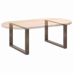 cm) vidaXL Coffee Table Legs Desk Legs Furniture Legs Bar Stand DIY U-Shaped Steel - natural, 70 x (42-43 - Additional view 7