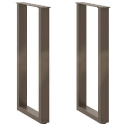 cm) vidaXL Coffee Table Legs Desk Legs Furniture Legs Bar Stand DIY U-Shaped Steel - natural, 38 x (72-73
