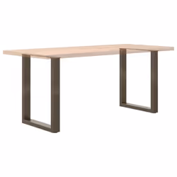 cm) vidaXL Coffee Table Legs Desk Legs Furniture Legs Bar Stand DIY U-Shaped Steel - natural, 60 x (72-73 - Additional view 7