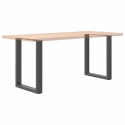 cm) vidaXL Coffee Table Legs Desk Legs Furniture Legs Bar Stand DIY U-Shaped Steel - natural, 70 x (72-73 - Additional view 7
