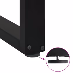 cm/ 3 pcs) vidaXL Coffee Table Legs Desk Legs Furniture Legs Bar Stand DIY U-Shaped Steel - black, 80 x (72-73 - Additional view 8