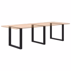 cm/ 3 pcs) vidaXL Coffee Table Legs Desk Legs Furniture Legs Bar Stand DIY U-Shaped Steel - black, 90 x (72-73 - Additional view 7