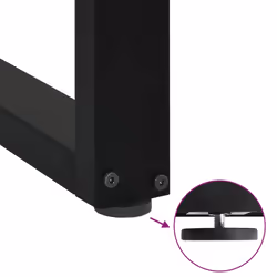 cm/ 3 pcs) vidaXL Coffee Table Legs Desk Legs Furniture Legs Bar Stand DIY U-Shaped Steel - black, 90 x (72-73 - Additional view 8