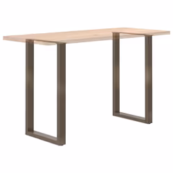 cm) vidaXL Coffee Table Legs Desk Legs Furniture Legs Bar Stand DIY U-Shaped Steel - natural, 60 x (100-101 - Additional view 7