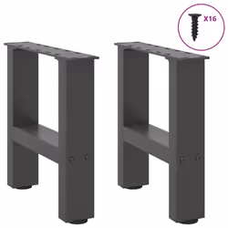 cm/ 1 pcs) vidaXL Coffee Table Legs Desk Legs Metal Furniture Legs Bar Stand DIY Steel - anthracite, 30 x (30-31 - Additional view 5