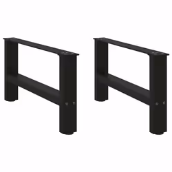 cm/ 1 pcs) vidaXL Coffee Table Legs Desk Legs Metal Furniture Legs Bar Stand DIY Steel - black, 60 x (30-31