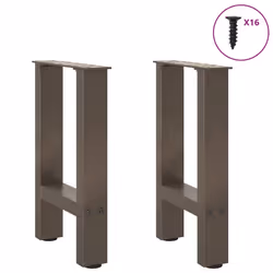 cm) vidaXL Coffee Table Legs Desk Legs Metal Furniture Legs Bar Stand DIY Steel - natural, 28 x (42-43