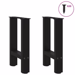 cm/ 1 pcs) vidaXL Coffee Table Legs Desk Legs Metal Furniture Legs Bar Stand DIY Steel - black, 38 x (42-43