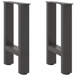 cm/ 1 pcs) vidaXL Coffee Table Legs Desk Legs Metal Furniture Legs Bar Stand DIY Steel - anthracite, 38 x (42-43