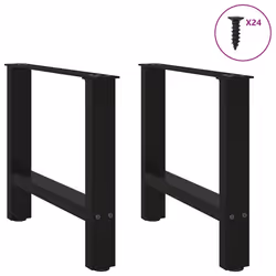 cm/ 1 pcs) vidaXL Coffee Table Legs Desk Legs Metal Furniture Legs Bar Stand DIY Steel - black, 60 x (42-43