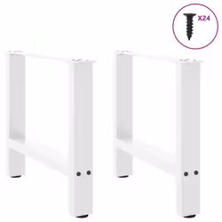 cm/ 1 pcs) vidaXL Coffee Table Legs Desk Legs Metal Furniture Legs Bar Stand DIY Steel - white, 60 x (42-43 - Additional view 2