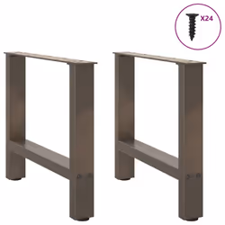 cm) vidaXL Coffee Table Legs Desk Legs Metal Furniture Legs Bar Stand DIY Steel - natural, 60 x (42-43