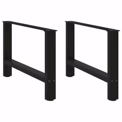 cm/ 1 pcs) vidaXL Coffee Table Legs Desk Legs Metal Furniture Legs Bar Stand DIY Steel - black, 70 x (42-43