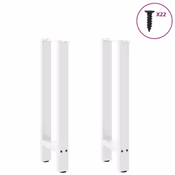 cm/ 1 pcs) vidaXL Coffee Table Legs Desk Legs Metal Furniture Legs Bar Stand DIY Steel - white, 38 x (72-73 - Additional view 2