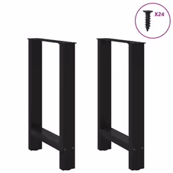 cm/ 1 pcs) vidaXL Coffee Table Legs Desk Legs Metal Furniture Legs Bar Stand DIY Steel - black, 50 x (72-73