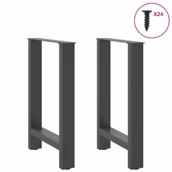 cm/ 1 pcs) vidaXL Coffee Table Legs Desk Legs Metal Furniture Legs Bar Stand DIY Steel - anthracite, 50 x (72-73 - Additional view 2