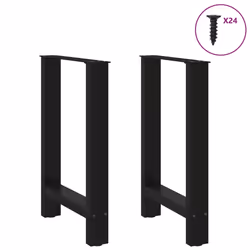 cm/ 1 pcs) vidaXL Coffee Table Legs Desk Legs Metal Furniture Legs Bar Stand DIY Steel - black, 60 x (72-73 - Additional view 2