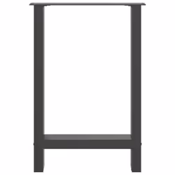 cm) vidaXL Coffee Table Legs Desk Legs Metal Furniture Legs Bar Stand DIY Steel - anthracite, 60 x (72-73 - Additional view 4
