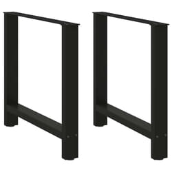 cm/ 1 pcs) vidaXL Coffee Table Legs Desk Legs Metal Furniture Legs Bar Stand DIY Steel - black, 80 x (72-73