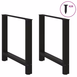 cm/ 1 pcs) vidaXL Coffee Table Legs Desk Legs Metal Furniture Legs Bar Stand DIY Steel - black, 80 x (72-73