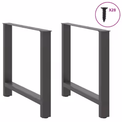 cm/ 1 pcs) vidaXL Coffee Table Legs Desk Legs Metal Furniture Legs Bar Stand DIY Steel - anthracite, 80 x (72-73 - Additional view 2
