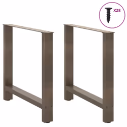 cm) vidaXL Coffee Table Legs Desk Legs Metal Furniture Legs Bar Stand DIY Steel - natural, 80 x (72-73