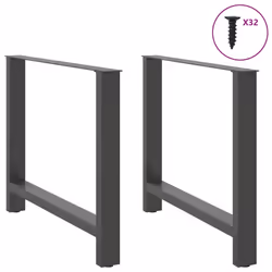 cm/ 1 pcs) vidaXL Coffee Table Legs Desk Legs Metal Furniture Legs Bar Stand DIY Steel - anthracite, 90 x (72-73 - Additional view 2