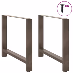 cm) vidaXL Coffee Table Legs Desk Legs Metal Furniture Legs Bar Stand DIY Steel - natural, 90 x (72-73